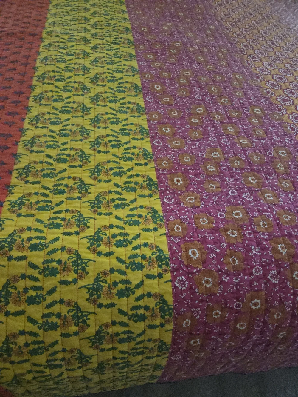 Anthology Samara Bohemian 98" X 88" Quilted Cotton Reversible Coverlet - Picture 4 of 10